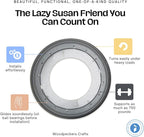 Lazy Susan Hardware, 9 inch, 750 lbs. Load Capacity, Pack of 1 Steel Lazy Susan Turntable Ball Bearing, by Woodpeckers