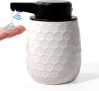 Automatic Soap Dispenser, Touchless Liquid Dish Soap Dispenser 13OZ/384ml, Ceramic White Dispenser Bathroom Kitchen, Waterproof, USB C Rechargeable, ANTIS'S HOME