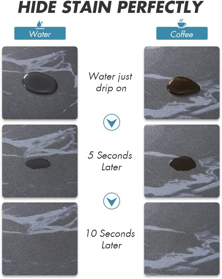 AMOAMI-Coffee Mat Hide Stain Rubber Backed Absorbent Dish Drying Mat for Kitchen Counter-Coffee Bar Accessories Fit Under Maker Machine Pot Espresso Machine Dish Rack 16"x24"