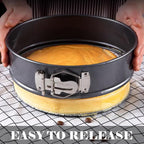 Tellshun 9 Inch Springform Pan Tin with 50pcs Parchment Paper Cheesecakes Baking Mold Round Leakproof Nonstick Removable Bottom Bakeware for Pie Cake Pizza and Quiches