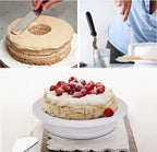 11 Inch Rotating Cake Turntable, Cake Stand Smoothly Revolving Cake Spinner Stand Cake Decorating Kit Display Stand Baking Tools Accessories Supplies for Cookies Cupcake (Black)