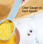 Measuring Cups and Spoons set 10 Pieces, Stackable Measuring Cup with Lid, Kitchen Cooking Baking Measuring Spoons Set for Liquid and Dry, BPA Free, Dishwasher Safe