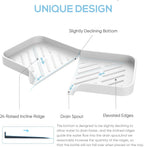 Kitchen Soap Tray,Kitchen Sink Tray Sponge Tray Kitchen Sponge Holder Self Draining Premium Silicone Soap Holder for Bathroom Kitchen Counter Sink Caddy Organizer for Dish Soap Bottle,Soap Dispenser