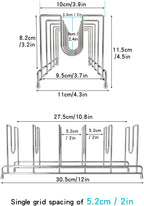 YQh 2 pack, pot cover rack, cutting board rack, kitchen cabinet or counter baking tray storage box, suitable for baking tray, cutting board, Frying pan, tray, reusable containers and covers