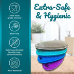 Food Grade Silicone Dish Scrubber - BPA-Free Kitchen Scrubbers for Dishes and Housecleaning (4-Pack Ovals)