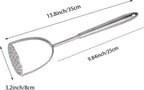 IMEEA Potato Masher SUS304 Stainless Steel Potato Masher with Long Handle for Avocado, Mashed Potatoes, Beans, Vegetables, 13.8-Inch