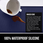 GORILLA GRIP Silicone Coffee Mat, 18x28, Espresso Drink Bar Station Accessories, Waterproof Heat-Resistant Dish Drying Mats, Stay in Place on Kitchen Counter, Home Kitchen Decor Essentials, Navy