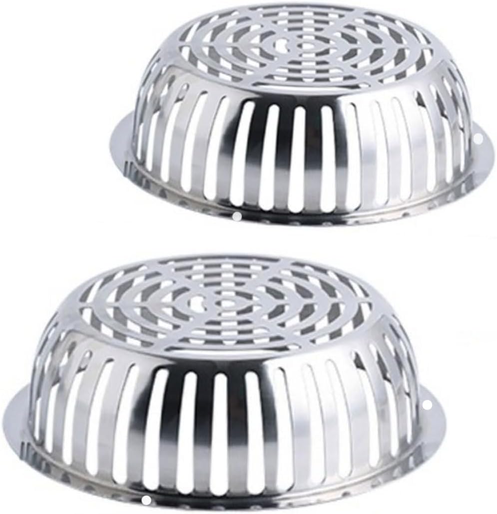 SUS304 Stainless Steel Roof Dome Drain Cover Strainer Anti-Clogging Atrium Grate 2pcs/pk (Φ: 8.5 inch-5PKS)