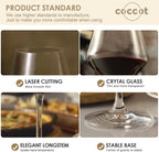Wine Glasses,White Red Wine Glasses Set of 6,Lead-Free Premium Crystal Clear Glass,Hand Blown Italian Style Burgundy Long Stem Wine Glasses,Great Gift Packaging(16oz,6pack)
