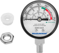 MEASUREMAN Black Steel Pressure Cooker Gauge, Pressure Canner Gauge, Steam Pressure Gauge, 2" Dial, Lower Mount, Including Hexagon Gasket and Nut