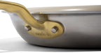 Made In Cookware - 12" Ceramic Non Stick Frying Pan (Antique Brass Handle) - 5-Ply Stainless Clad with Stay-Cool Handle - Professional Cookware - Induction Compatible