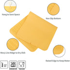 Silicone Dish Drying Mat for Multiple Usage,Easy clean,Eco-friendly,Heat-resistant Silicone Mat for Kitchen Counter or Sink,Refrigerator or Drawer Liner Yellow 5XL 36inches x 18inches