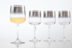 Barski Wine Glasses - Set of 4 - Water Glass -Smoked Metallic Ombre- Stemmed - 12 Oz. - for Red or White Wine or Water - Made in Europe