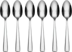 Oneida Nocha Everyday Flatware Teaspoons, Set of 6 18/0 Stainless Steel, Silverware Set