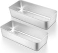 TeamFar Loaf Pan, 12 x 5 Inch Stainless Steel Loaf Pans for Baking Bread, 2 Pack Large Bread Loaf Baking Pan for Homemade Bread, Meatloaf, Cake, Brownies, Non-Toxic, Heavy-duty, Oven & Dishwasher Safe
