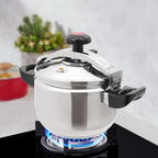 7.4 Quart Pressure Cooker Stainless Steel Pressure Canner, Large Capacity, Commercial Pressure Cooker Clamp On Type, Single Valves for Family or Commercial Use (7.4 Qt)
