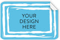 100 Custom Vinyl Stickers - Upload Your own Image, Text, Design, Logo - Personalized Logo Labels for Handmade, Packaging, Bottle, Jars, Candle, Brand Stickers (Blue Swirls, 3x2)