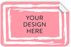 5-1000 Custom Vinyl Stickers - Upload Your own Image, Text, Design, Logo - Personalized Logo Labels for Handmade, Packaging, Bottle, Jars, Candle, Brand Stickers (Pink, 4x2)