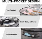 musbus Carry Bag for 8 Quart Instant Pot, CrockPot and Hamilton Beach Models, Double Layers Carrier with Adjustable Strap, with Crock-Pot and Hamilton, GRAY
