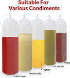 Reli. Plastic Squeeze Bottles, 24 oz. | 10 Pack | Condiment Squeeze Bottles for Sauces | Clear w/Tethered Caps | 24 Ounce Hot Sauce, Ketchup | Condiments, Olive Oil, Liquids