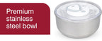 Zyliss Easy Spin 2 Stainless Steel Salad Spinner - Lettuce & Vegetable Spinner - Works as a Large Serving Bowl - Stainless Steel & BPA-Free Kitchen Essential - Silver