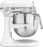 KitchenAid KSMC895WH 8-Quart Commercial Countertop Mixer with Bowl-Guard, 10-Speed, Gear-Driven, White
