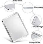 TeamFar Cookies Sheet with Rack, 16 x 12 x 1 Inch Stainless Steel Baking Sheet Tray Pans with Grid Wire Racks for Cooling Baking Roasting, Non-Toxic & Heavy Duty, Dishwasher Safe, 2 Pans + Racks