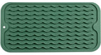 Silicone Dish Drying Mat for Multiple Usage,Easy clean,Eco-friendly,Heat-resistant Silicone Mat for Kitchen Counter or Sink,Refrigerator or Drawer Liner Green S 12 inches x 6 inches