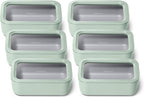 Caraway 6pc Glass Food Storage Set – 6.6 Cup Food Containers (6) - Ceramic Coated - Non Toxic, Non Stick with Lids - Microwave Safe - Mist