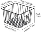 Slideep Wire Metal Basket Bin Storage Baskets Modern Farmhouse Food, Vegetable, Shampoo, Clothes, Fruits Storage Organizer Basket for Kitchen Pantry Bathroom Black 3 Packs