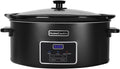 HOMECOOKIN 6 Quart Programmable Slow Cooker, Kitchen Appliances, Perfect Kitchen Small Appliance for Family Dinners, Black Stainless Steel