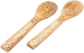 Salad Spoon Set 13 inches Tongs Serving Utensils Set,Acacia Salad Spoon and Fork Set Long Handle Salad Server Set Wood Serving Utensils