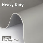 Extra Large Silicone Mat,Silicone Mats for Kitchen Counter Island Dinner Table Countertop Protector Heat Resistant Mat (120” x 48”, Grey)