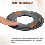 uxcell 3Pcs 5.5 Inch Rotating Bearing Plate, Swivel Plate Stand Lazy Susan Hardware Round Turntable Base Tray for Table Serving Tray Revolving Shelve, Black