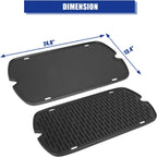 AJinTeby Cast Iron Griddle for Weber Traveler Portable Series Gas Grills Parts, Non-stick Griddle for Traveler Gas Grill, Camping Plate, for Weber Portable Grill Accessories with Carry Bag