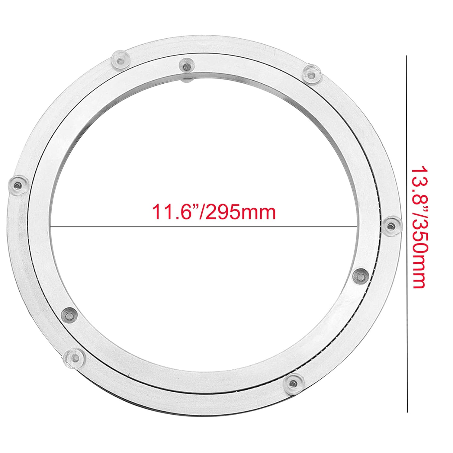Aluminium Alloy Turntable Bearing, Heavy Duty Swivel Turntable Lazy Susan Rotating Bearing Turntable Round Dining Table Smooth Swivel Plate Hardware (350mm - 14inch)