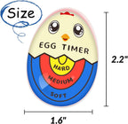 Lasubst Egg Timer That Goes in Water for Soft Medium Hard Boiled Eggs, 1 Red 1 Color