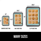GORILLA GRIP Reusable Nonstick Silicone Baking Mat, 2 Pack, BPA-Free Oven Safe Food Liner, For Cookie Sheets, Toaster Ovens, Easy Clean Kitchen Pastry Mats, 11.75x8.25, Small Quarter Sheet Size, Mint