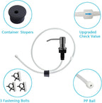 Kitchen Sink Soap Dispenser With 47" Extension Tube Kit, Under Sink Pump, No Need for Refills, Good Suction Power, Gray