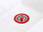 MSC International Black or Red Joie Kitchen Sink Stopper and Strainer Basket, Stainless Steel and Plastic