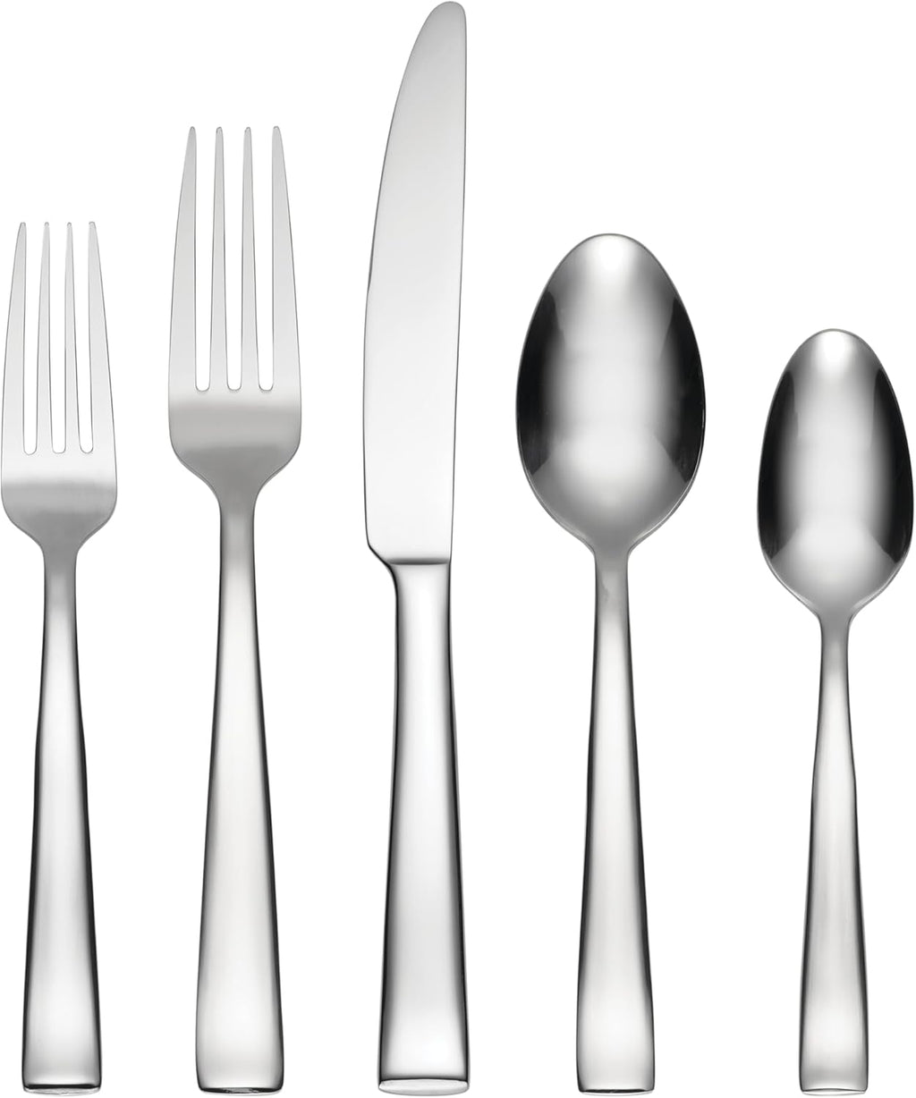 Oneida H147020A Monolith 20 Piece Everyday Flatware, 18/0 Stainless Steel, Silverware Set (Service for 4)