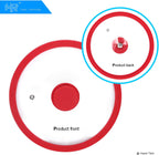 Silicon Glass Lid for Pot,Pan,Skillet Fits 8.5"(22CM) Cookware Silicon lid Dishwasher Safe, Replacement Lid Vented Tempered Glass with Heat Resistant Silicone Rim By HR Huare Technology, Red,1 Pack