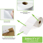 Compatible 3" x 2" Direct Thermal Labels Replacement for Barcodes Postage Address Shipping Compatible with Rollo & Zebra Desktop Printers Adhesive & Perforated (12 Rolls, 700 Labels/Roll)