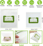 100% Compostable Large Gallon Zip Bag | ECO-Friendly Food Storage Bags | Freezer Bag | Plant-Based BPA-free | Seal well for Fruit,Food and Snack (1, Large)