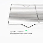 Cooling rack,2-Pack Heavy-Duty Stainless Steel wire rack for cooking (16.5"x11.5") - Oven Baking Wire Rack for Sheet Pans, Bread, Dishwasher Safe & Non-Toxic Metal Grates