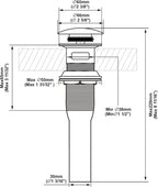 Pop up Sink Drain Stopper with Overflow Oil Rubbed Bronze for Bathroom Vessel Vanity Sink Art Basin，Big Cap Sink Drain with Overflow, Metal Pop-up Drain Strainer with Detachable Basket Stopper
