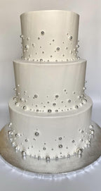 4 in 1 Super Silver Pearl Sugar Sprinkles 6 oz, 4 sizes Candy Pearls Ideal for Baking, Cake and Cupcake Toppers, Cookie Decoration, Ice Cream Topping, Wedding Shower Valentines Halloween Christmas