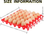 8-Pack Plastic Egg Tray Egg Crates 30-Egg Flats for Home Chicken Farmers, Stackable Egg Cartons Hold Multiple Eggs, Great for Storing, Sorting, and Shipping Eggs, Durable and Reusable