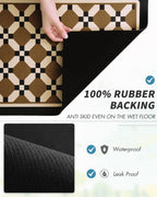 AMOAMI Coffee Mat Hide Stain Rubber Backed Absorbent Dish Drying Mat for Kitchen Counter - Fits Under Coffee Maker or Machine - 16X24