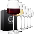 Chouggo 21Oz Wine Glasses Set of 6, Premium Crystal Large White Wine or Red Wine Glasses, Hand Blown Tall Long Stem Wine Glass - Gifts for Women, Men, Wedding, Anniversary, Christmas, Birthday